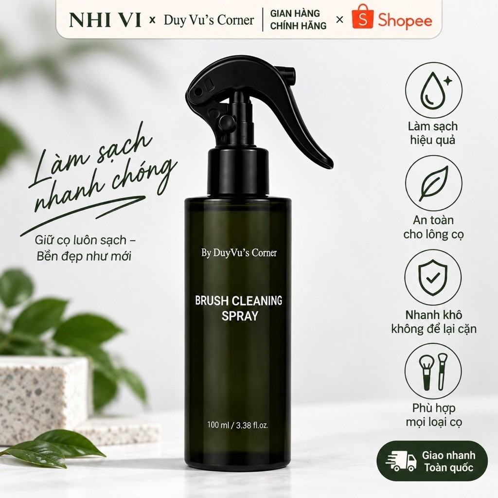 Xịt Giặt Cọ Khô Tiện Lợi Dung Dịch Giặt Cọ Cấp Tốc Duy Vũ Duyvu’s corner - Giặt Cọ Khô Nhi Vi