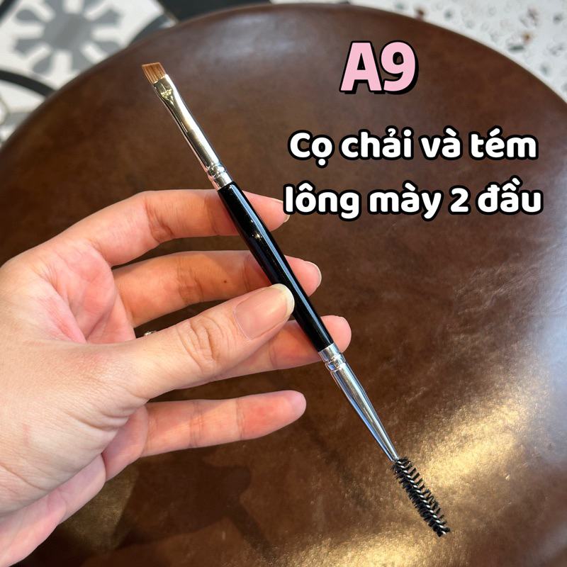 Cọ Tém Lông Mày Trang Điểm Cao Cấp 2 Đầu Tiện Dụng A9