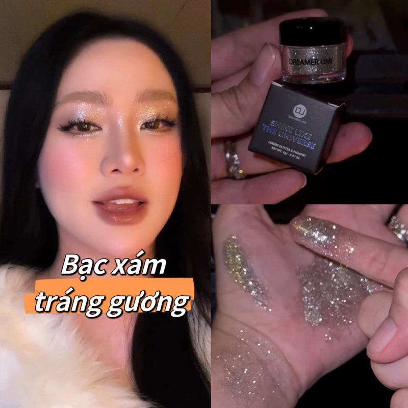 กลิตเตอร์สีเงินเงากระจกเบอร์ 51 ขนาด 2 กรัม แบบฝุ่น