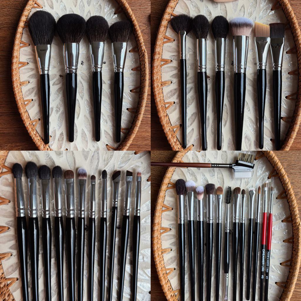 ( 38 cây ) Bộ cọ makeup chuyên nghiệp Nhi Vi lông tự nhiên mix lông hỗn hợp.
