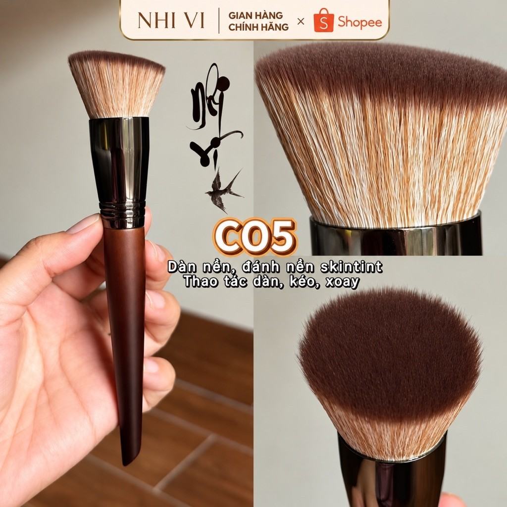 แปรงรองพื้น CO5 ขนนุ่มพิเศษ อ่อนโยนต่อผิว