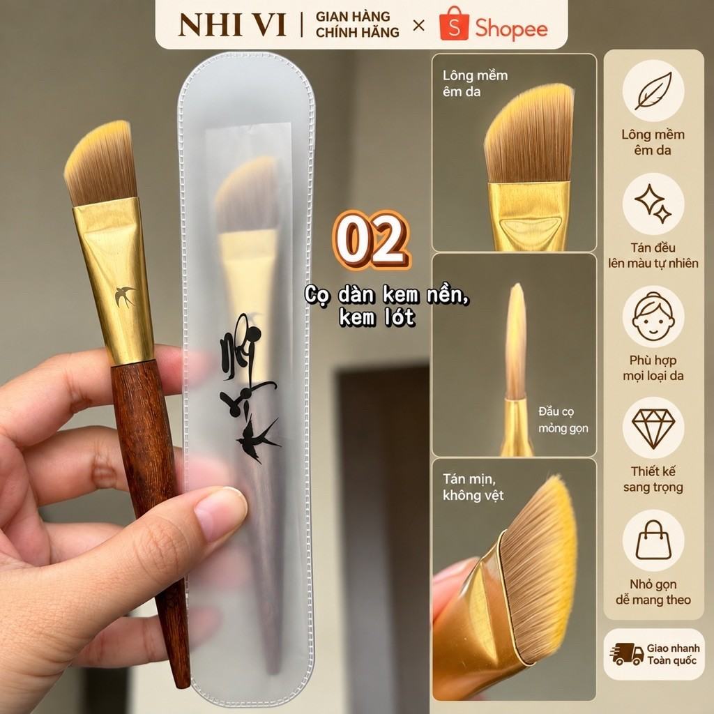 Premium brush for primer and foundation, code 02