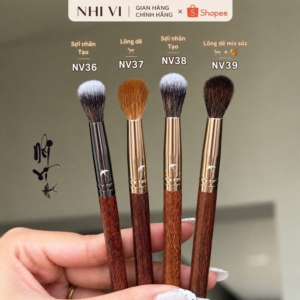 NV36 medium fluffy blending brush for eyeshadow, also available as NV37, NV38, NV39