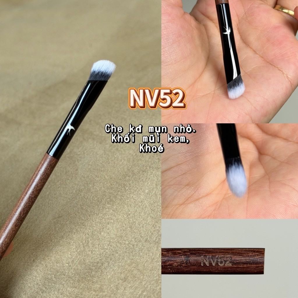 แปรงเฉดดิ้งจมูกครีมขนาดเล็ก NV52 ใช้เกลี่ยคอนซีลเลอร์จุดเล็กได้