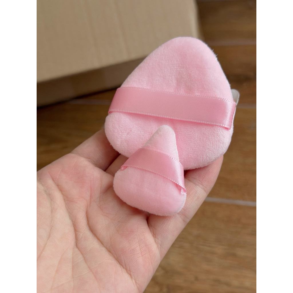 AW003 pink powder puff set, one large and one small, super soft