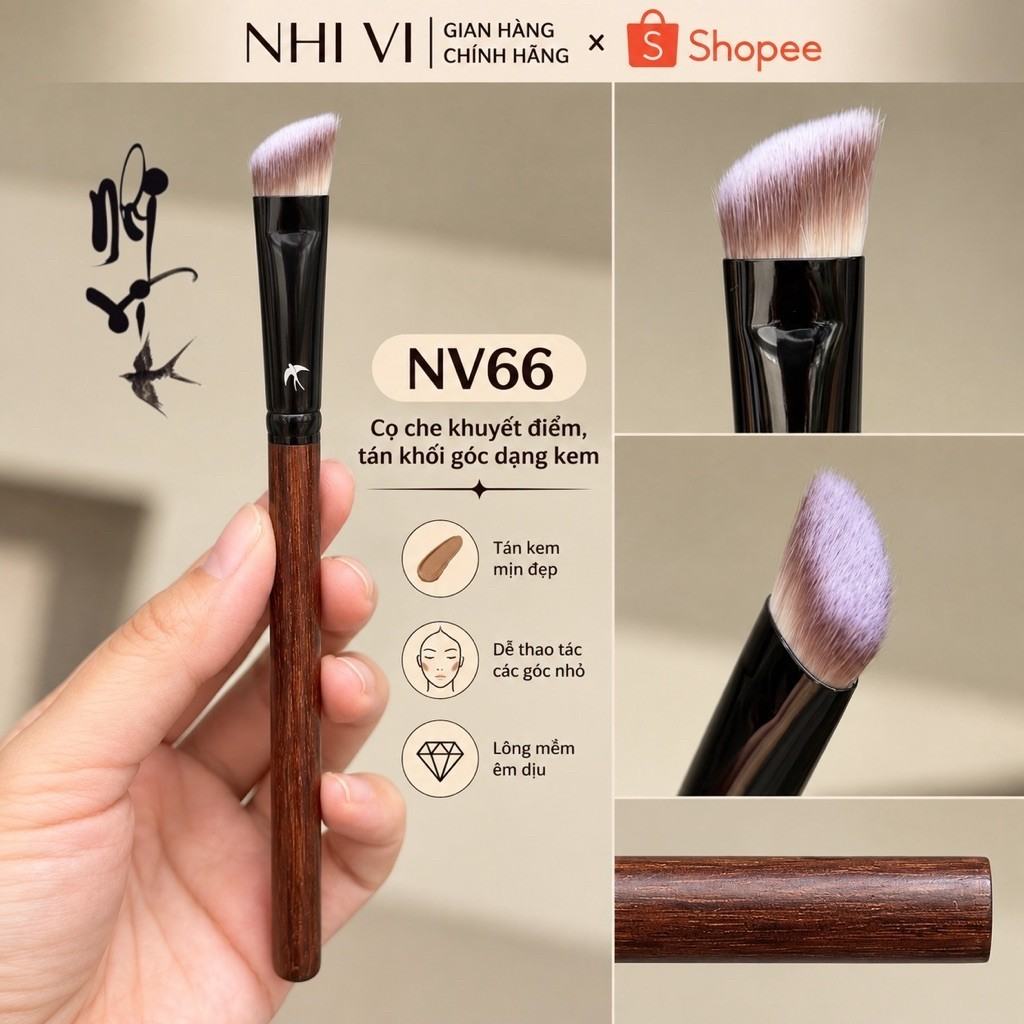 Cọ che khuyết điểm hoặc tạo khối góc đa năng cọ Nhi Vi mã số NV66