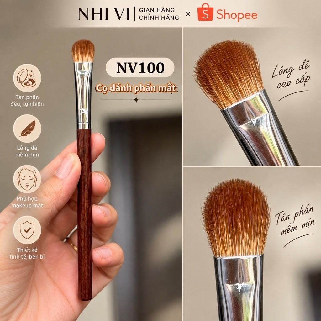 แปรงอายแชโดว์ทรงแบน NV100 Én by Nhi Vi