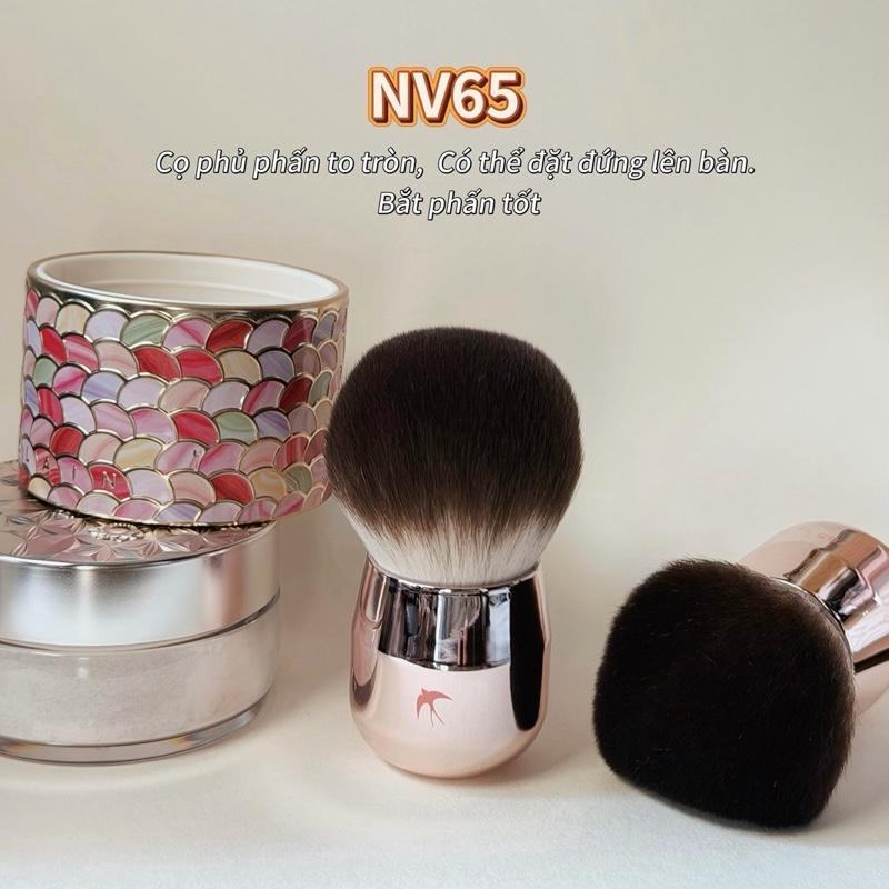 แปรงปัดแป้งทรงกลมใหญ่ NV65 ทรงสวย ใช้สบายบนผิว