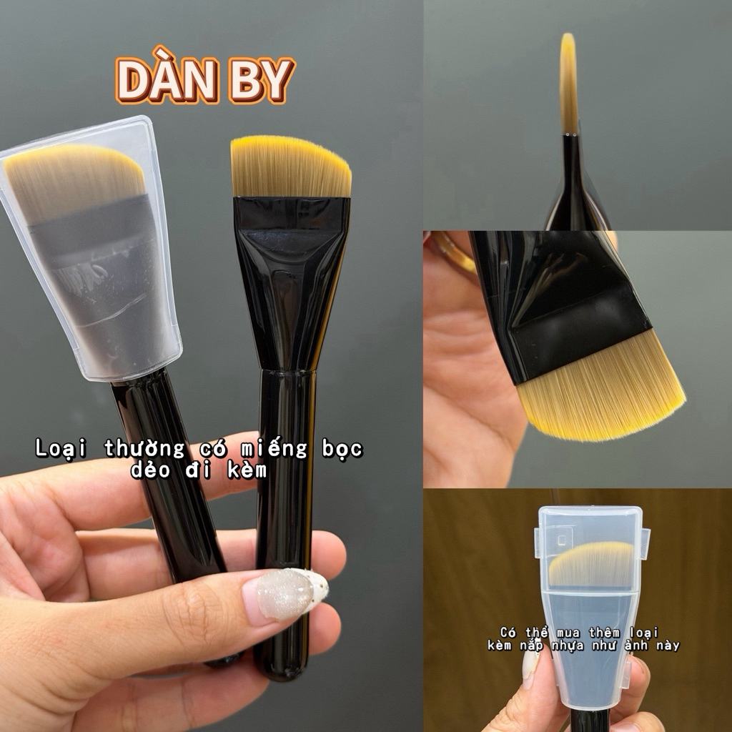 [cọ BY] Cọ dẹt dàn nền cong cán gỗ sơn phủ bóng Nhi Vi, kích thước: 17*1.5 cm