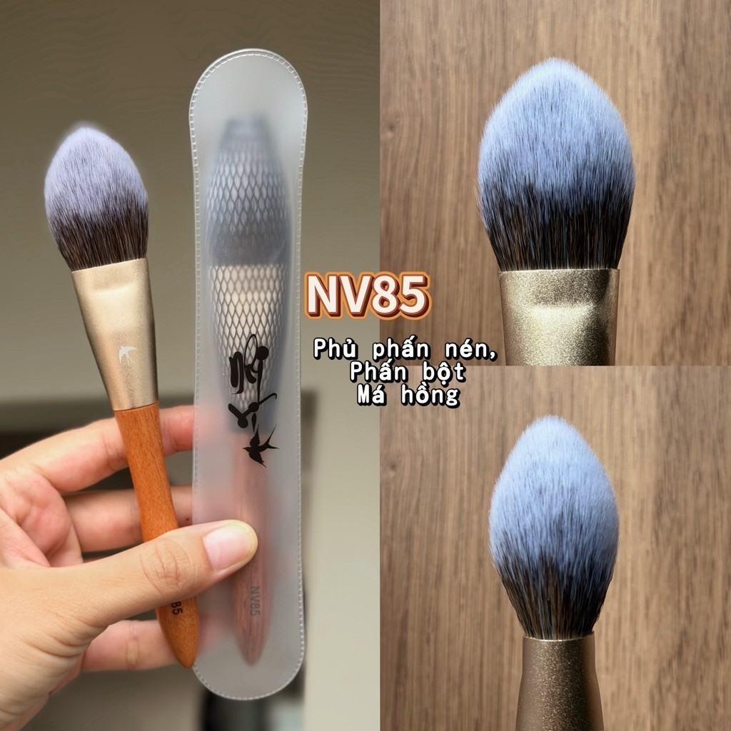 NV85 flat powder brush with a pointed tip