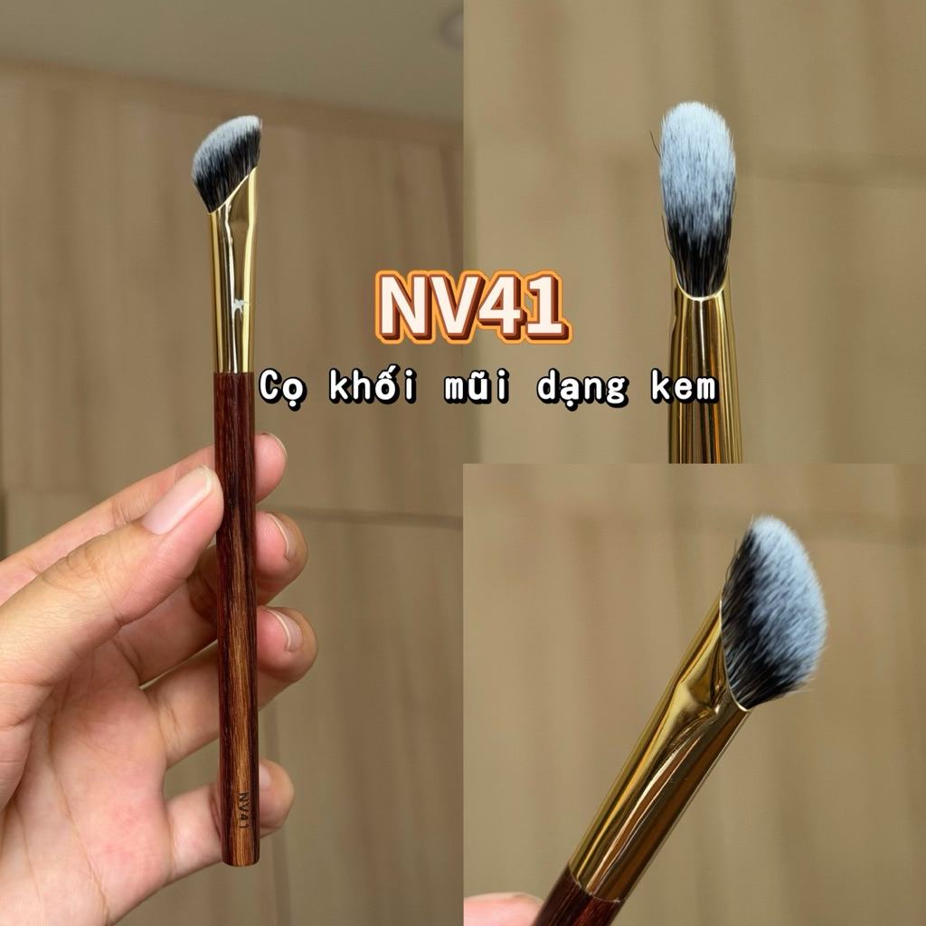 แปรงเฉดดิ้งจมูกอเนกประสงค์ NV41 ด้ามไม้