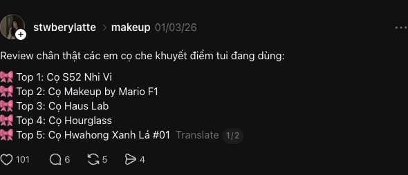 Bài viết của stwberylatte trên Threads